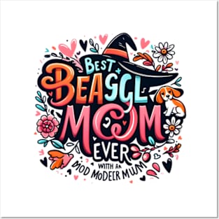 Best Beagle Mom Ever Distressed  dog funny Posters and Art